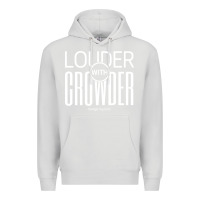 Dove Grey louder with crowder Premium Hoodie - artisFamous