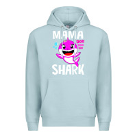 Blue Mist mama shark doo doo shirt Premium Hoodie - artisFamous