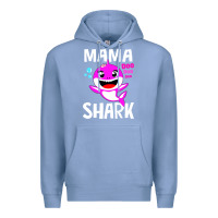 Colony Blue mama shark doo doo shirt Premium Hoodie - artisFamous