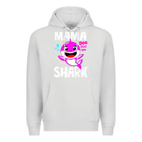 Dove Grey mama shark doo doo shirt Premium Hoodie - artisFamous