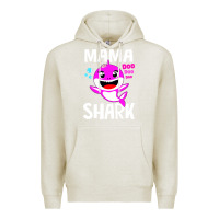Oatmeal Heather mama shark doo doo shirt Premium Hoodie - artisFamous