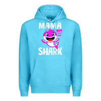 Ocean Blue mama shark doo doo shirt Premium Hoodie - artisFamous