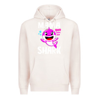 Pale Pink mama shark doo doo shirt Premium Hoodie - artisFamous