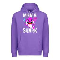 Purple mama shark doo doo shirt Premium Hoodie - artisFamous