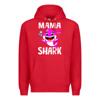 Red mama shark doo doo shirt Premium Hoodie - artisFamous
