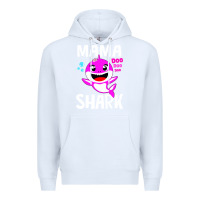 White mama shark doo doo shirt Premium Hoodie - artisFamous