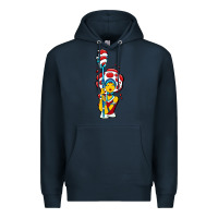 Navy mushroom Premium Hoodie - artisFamous