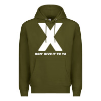 Army Green x gon' give it to ya d.m.x t shirt Premium Hoodie - artisFamous