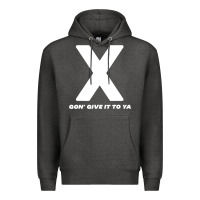 Charcoal Heather x gon' give it to ya d.m.x t shirt Premium Hoodie - artisFamous