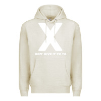 Oatmeal Heather x gon' give it to ya d.m.x t shirt Premium Hoodie - artisFamous