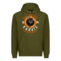 Army Green old school all valley karate championship retro Premium Hoodie - artisFamous