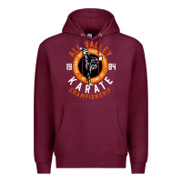 Burgundy old school all valley karate championship retro Premium Hoodie - artisFamous