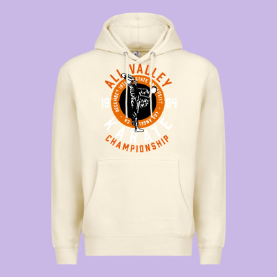 Old School All Valley Karate Championship Retro Premium Hoodie Designed By Artisfamous