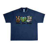 Navy peace love koala Urban Heavy Tee - LillyAllenDesigns