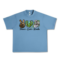 Pebble Blue peace love koala Urban Heavy Tee - LillyAllenDesigns
