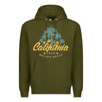 Army Green california malibu beach Premium Hoodie - artisFamous