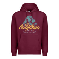 Burgundy california malibu beach Premium Hoodie - artisFamous