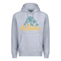 Heather Grey california malibu beach Premium Hoodie - artisFamous