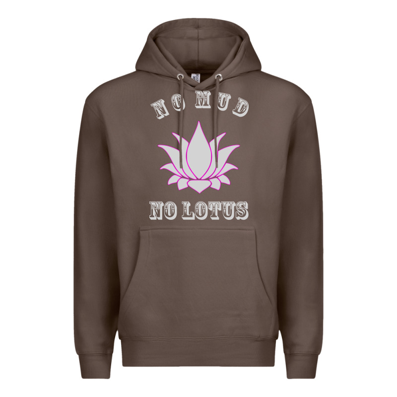 No Mud No Lotus Tee Buddha Buddhist Yoga Premium Hoodie by artisFamous | Teevron