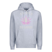 Heather Grey no mud no lotus tee buddha buddhist yoga Premium Hoodie - artisFamous