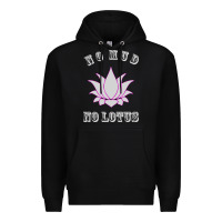 Black no mud no lotus tee buddha buddhist yoga Premium Hoodie - artisFamous