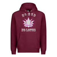 Burgundy no mud no lotus tee buddha buddhist yoga Premium Hoodie - artisFamous