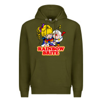 Army Green rainbow brite Premium Hoodie - artisFamous
