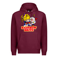 Burgundy rainbow brite Premium Hoodie - artisFamous