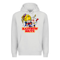 Dove Grey rainbow brite Premium Hoodie - artisFamous