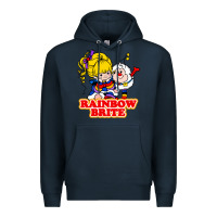 Navy rainbow brite Premium Hoodie - artisFamous
