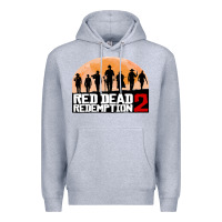 Heather Grey red dead redemption Premium Hoodie - artisFamous