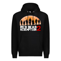 Black red dead redemption Premium Hoodie - artisFamous
