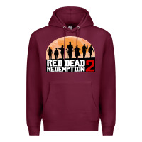 Burgundy red dead redemption Premium Hoodie - artisFamous