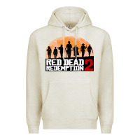 Oatmeal Heather red dead redemption Premium Hoodie - artisFamous
