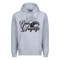 Heather Grey cruise ship bon voyage Premium Hoodie - artisFamous