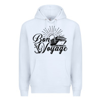 White cruise ship bon voyage Premium Hoodie - artisFamous