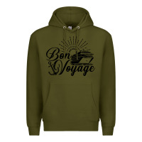 Army Green cruise ship bon voyage Premium Hoodie - artisFamous