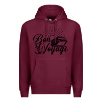 Burgundy cruise ship bon voyage Premium Hoodie - artisFamous