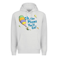 Dove Grey seuss oh the places you’ll go Premium Hoodie - artisFamous