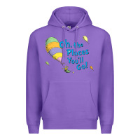 Purple seuss oh the places you’ll go Premium Hoodie - artisFamous