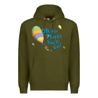 Army Green seuss oh the places you’ll go Premium Hoodie - artisFamous