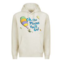 Oatmeal Heather seuss oh the places you’ll go Premium Hoodie - artisFamous