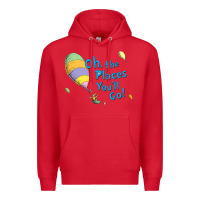 Red seuss oh the places you’ll go Premium Hoodie - artisFamous
