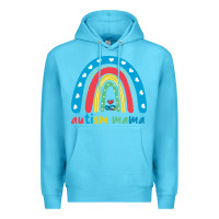 Ocean Blue Autism Mama Premium Hoodie - artisFamous