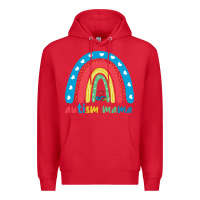 Red Autism Mama Premium Hoodie - artisFamous