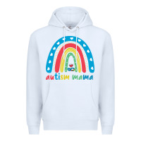White Autism Mama Premium Hoodie - artisFamous