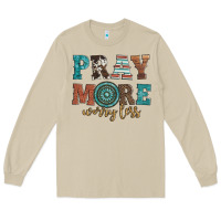 Mushroom pray more worry less Long Sleeve Tee - Artiststas