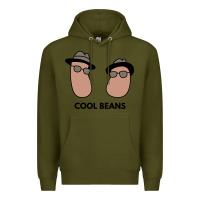 Army Green cool beans Premium Hoodie - artisFamous