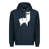 Navy llama Premium Hoodie - artisFamous