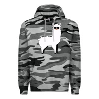 Slate Camo llama Premium Hoodie - artisFamous